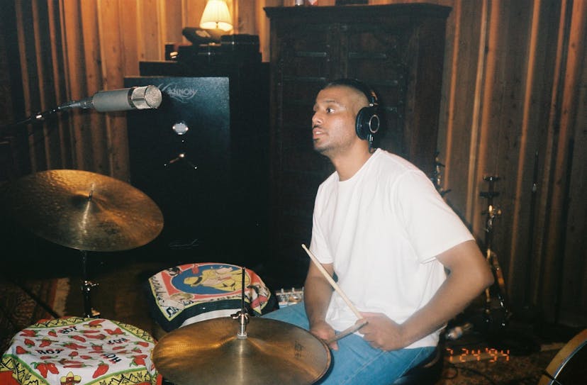 Musician in studio