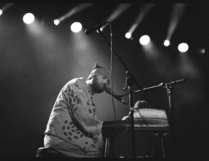 Nick Hakim performing on stage