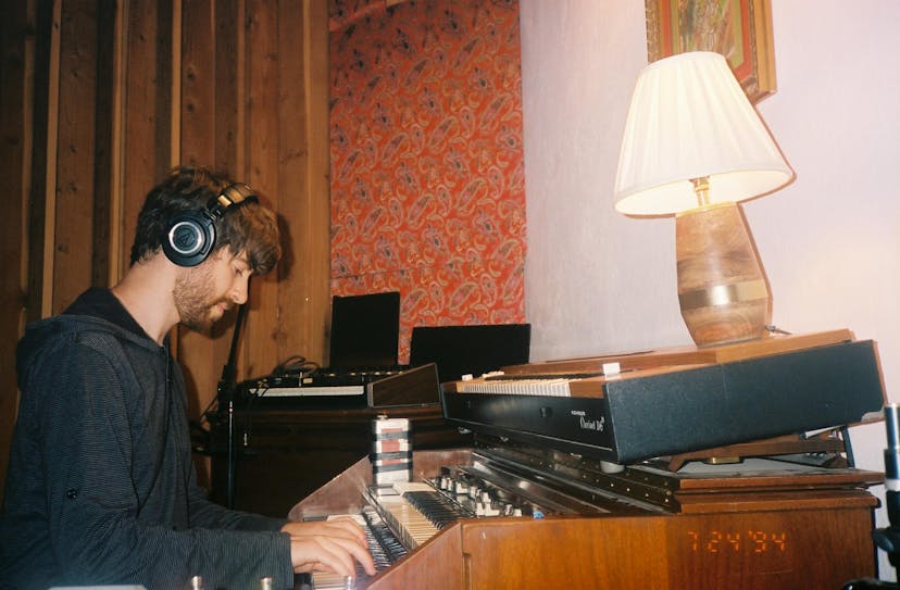 Musician in studio